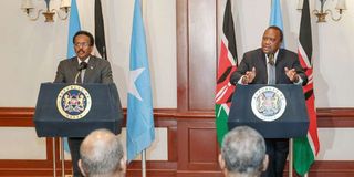 Mohamed Farmaajo and Uhuru Kenyatta.
