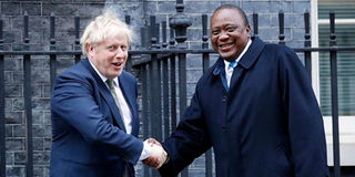 Uhuru Kenyatta and Boris Johnson 