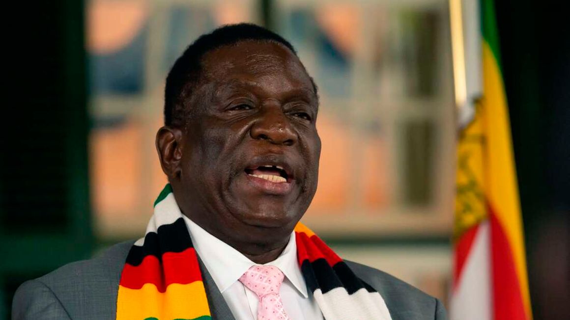 Zimbabwe President Emmerson Mnangagwa.