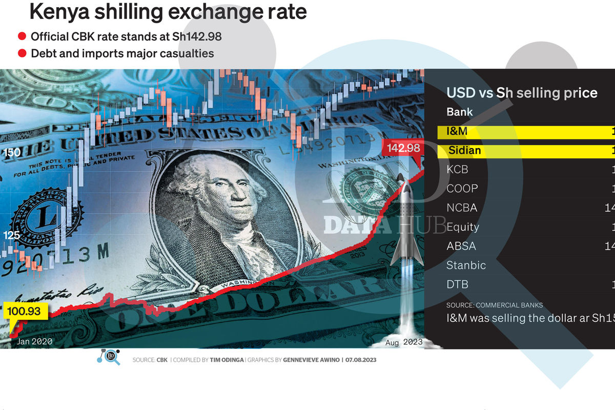 Kenyans feel the sting of shilling at 150 against dollar - Business Daily