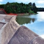 The spillover section of the Sasumua Dam and Water Treatment Works in Nyandarua County