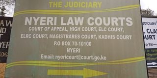 Nyeri Law Court signage